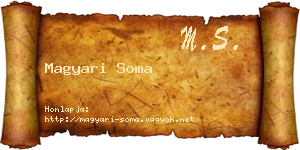 Magyari Soma névjegykártya